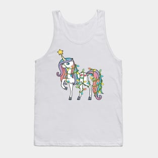 Tree Unicorn -Sweatshirt Christmas T-shirt for boy's and girl's Tank Top